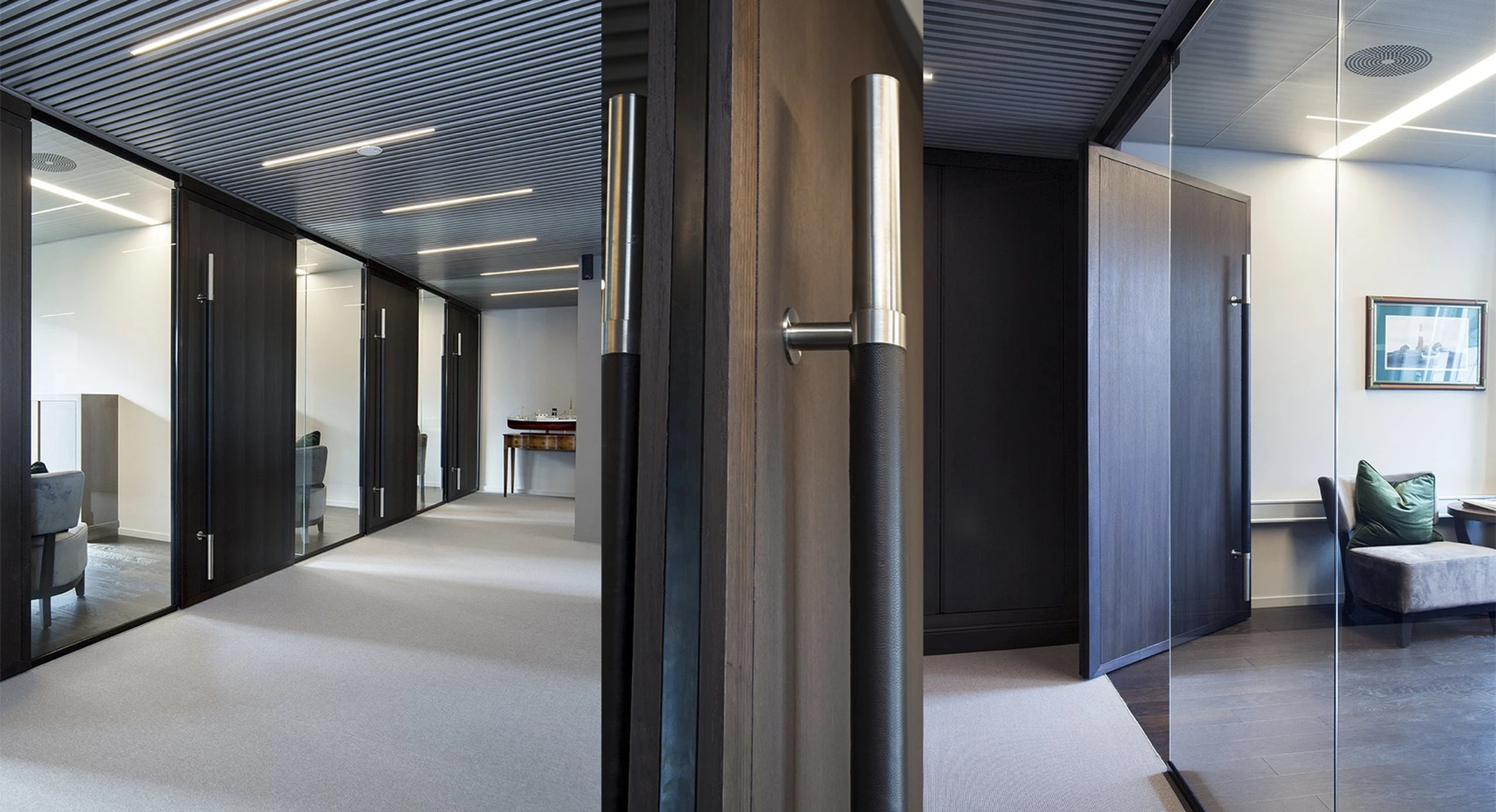 Zeinergruppen Norge – DoorWall i røget eg (Wallmakers designprodukt)