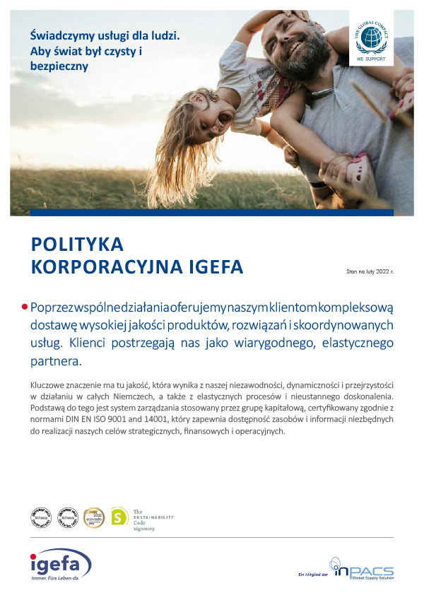 Deckblatt Polityka Korporacyjna mit Familie im Kornfeld