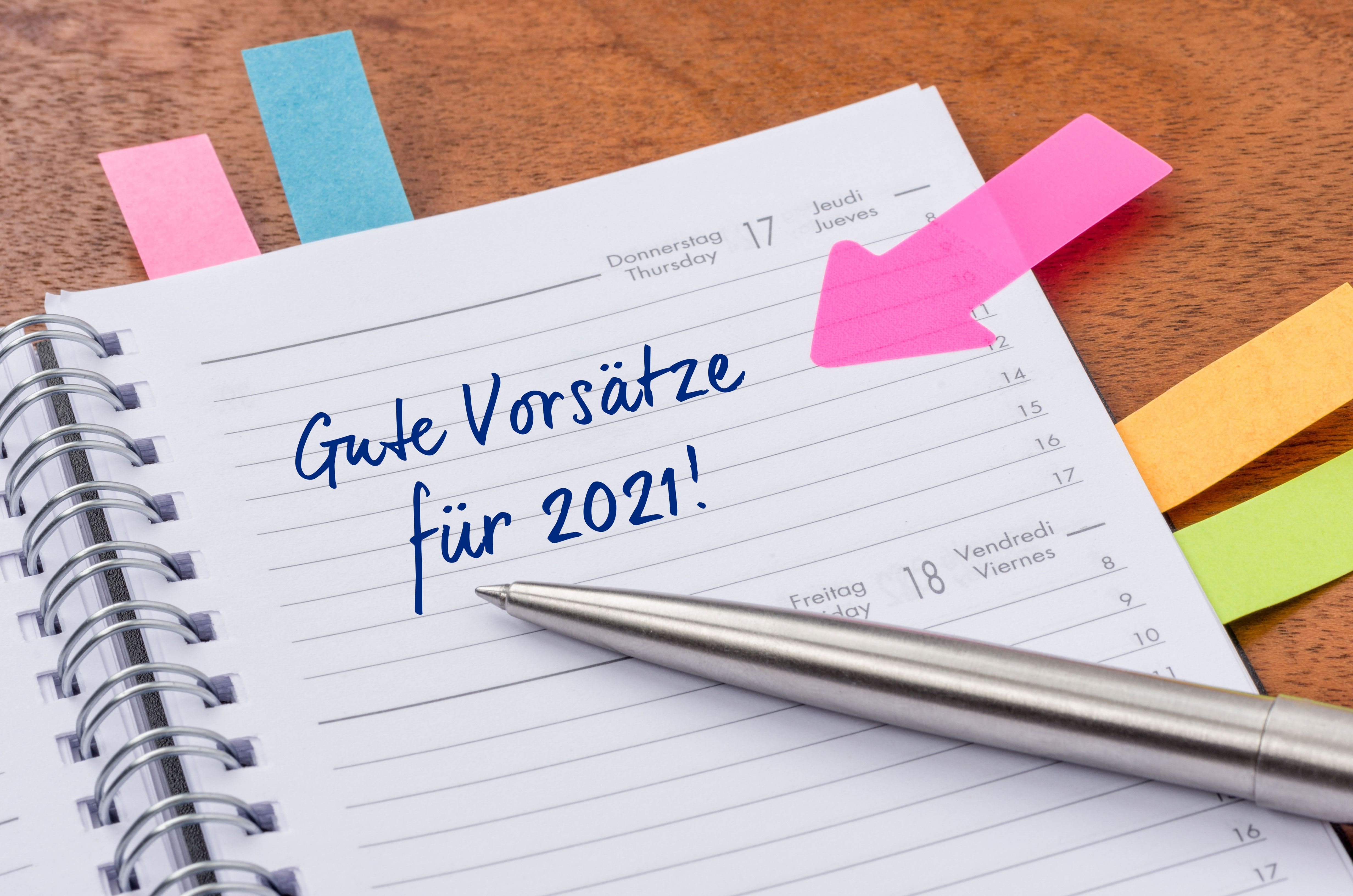 Kalender gute Vorsätze