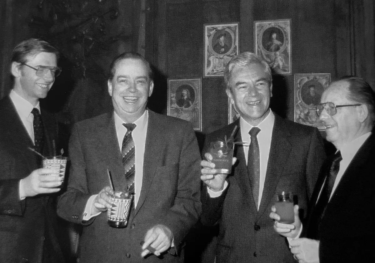 Die Stammväter der igefa: Adolf Kruse mit Helmut Uhlenwinkel, Martin Reiter und Horst Eichler
