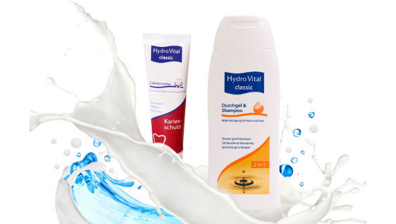 Hydro Vital classic Kariesschutz-Zahncreme und Duschgel & Shampoo