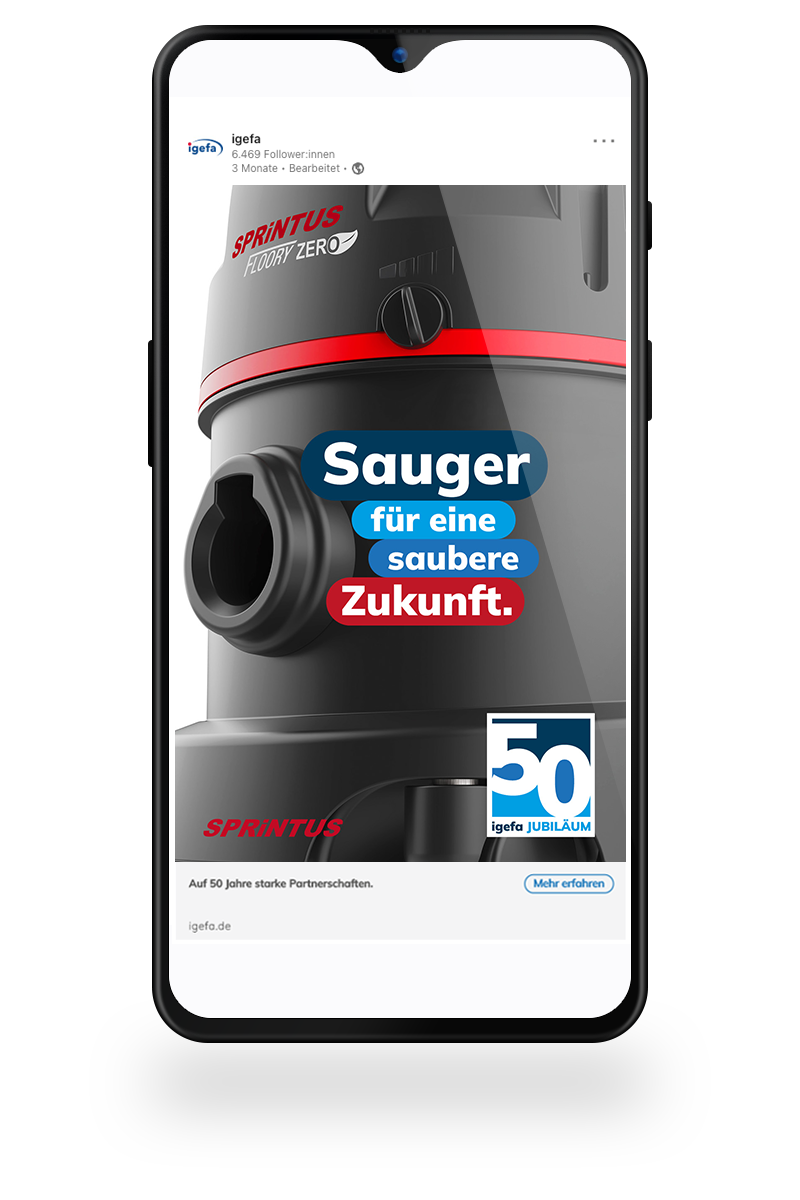 50 Jahre igefa - wir feiern zusammen mit Sprintus!
