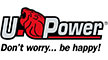 Logo U-Power mit Zeile Don't worry… be happy!