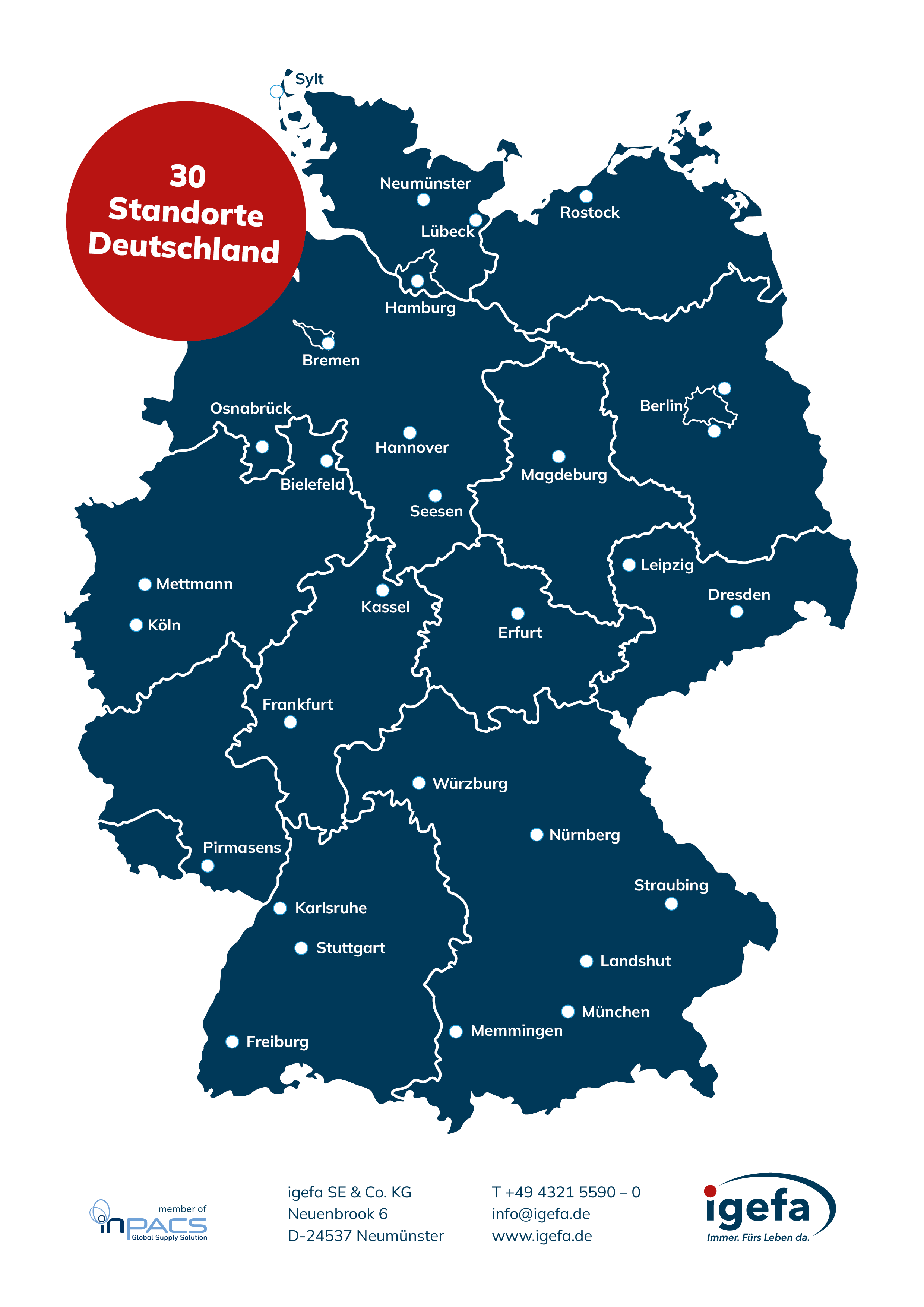 igefa 30 Standorte in Deutschland