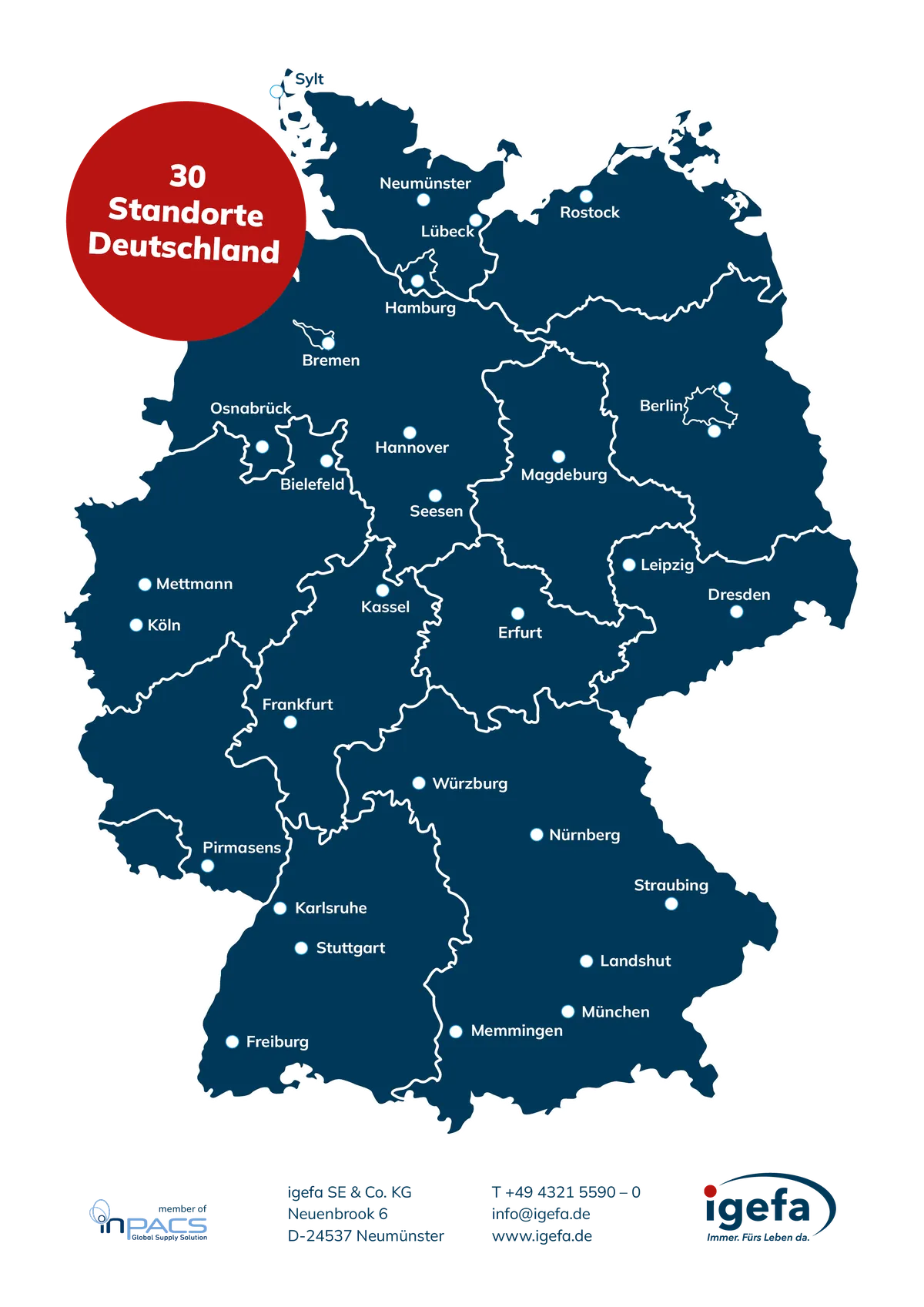 igefa 30 Standorte in Deutschland