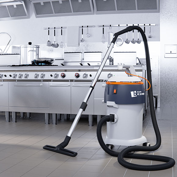 Nass-Trockensauger bluematic VC 20 W/D in einer Großküche