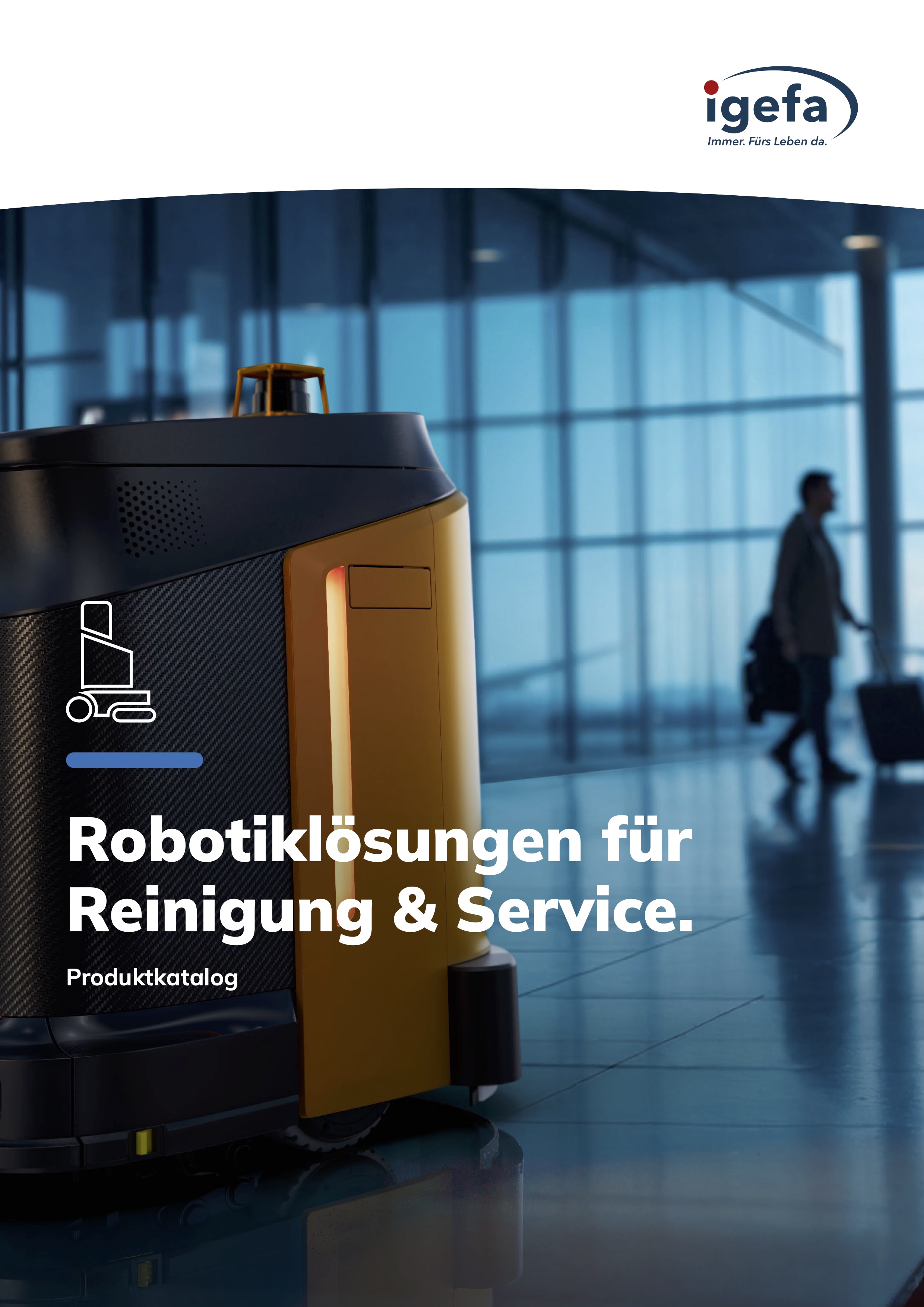 Broschürentitel Robotiklösungen für Reinigung & Service mit Reinigungsroboter