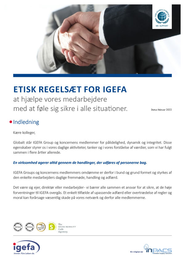 Verhaltenskodex IGEFA SE, DA