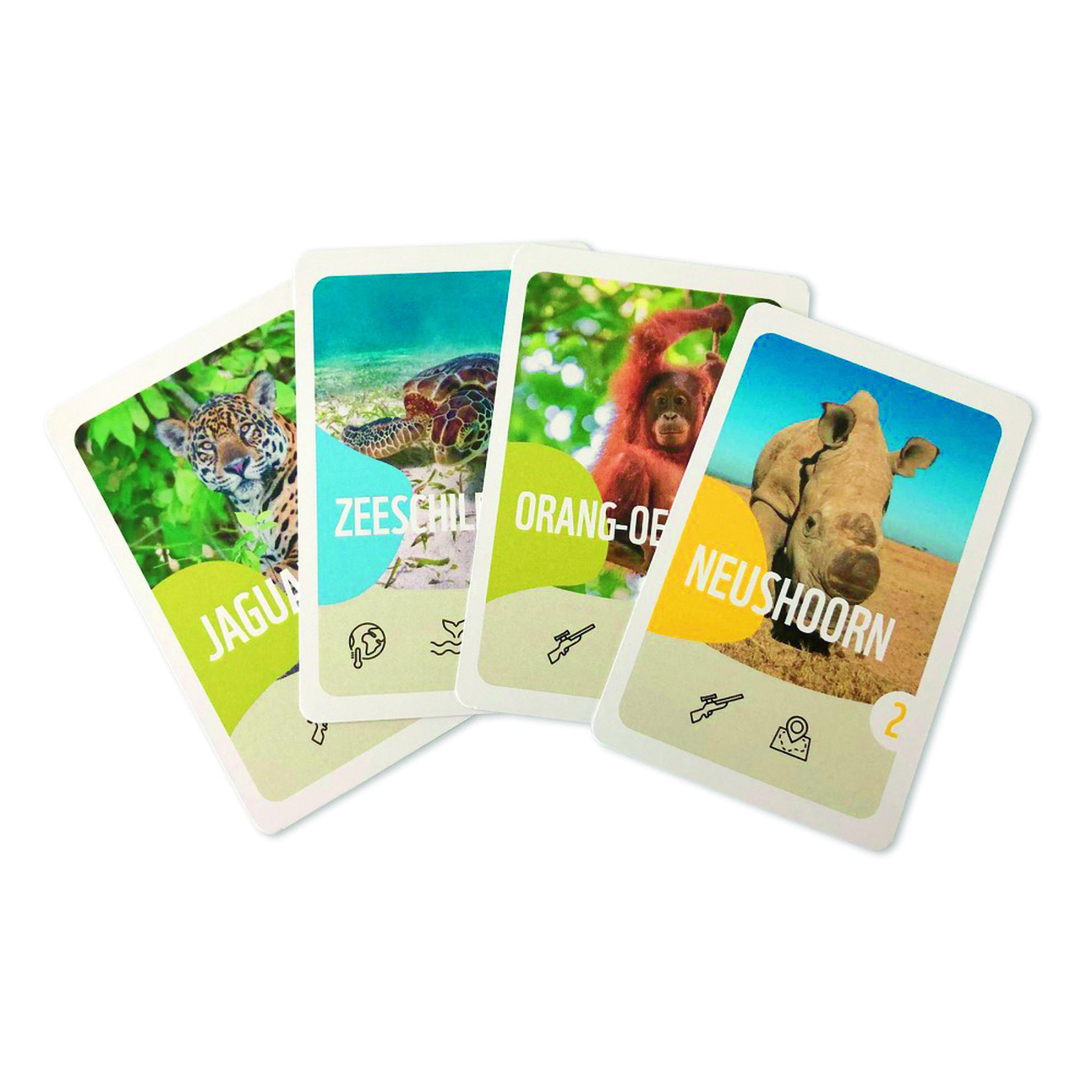 Red de bedreigde dieren kaartspel