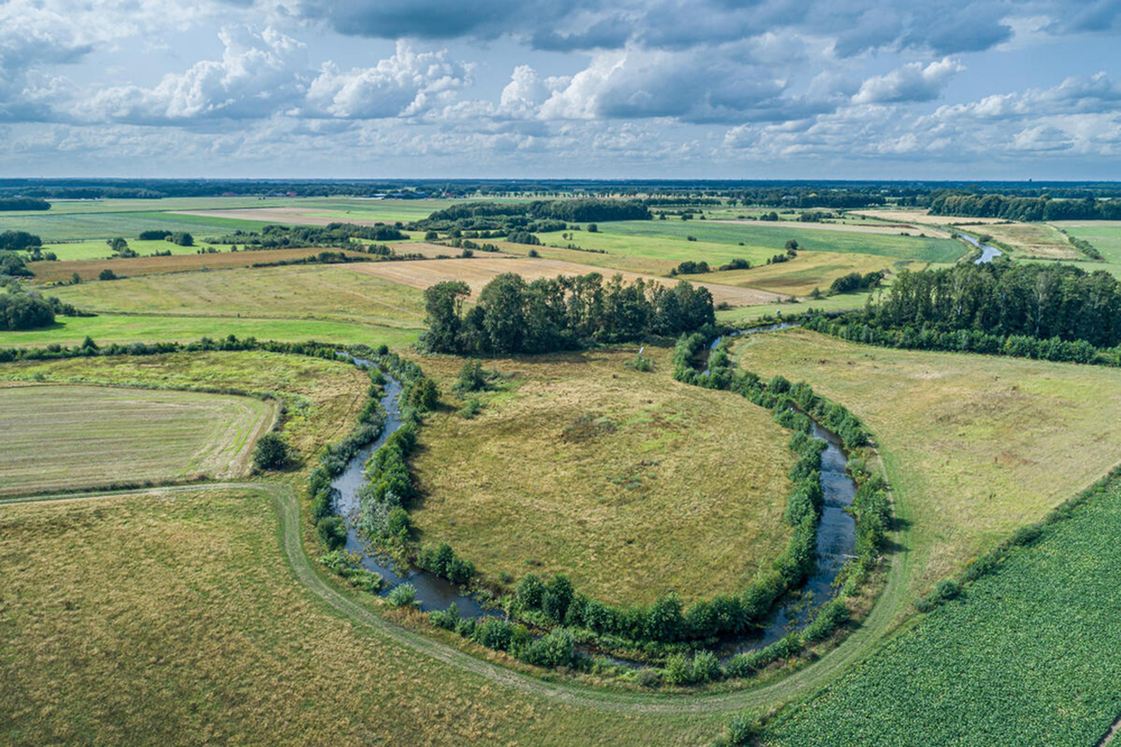 Meanderende beek, rivier