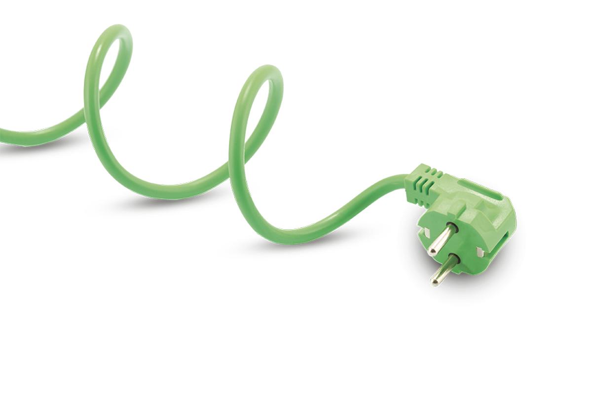 Groene elektriciteitssnoer