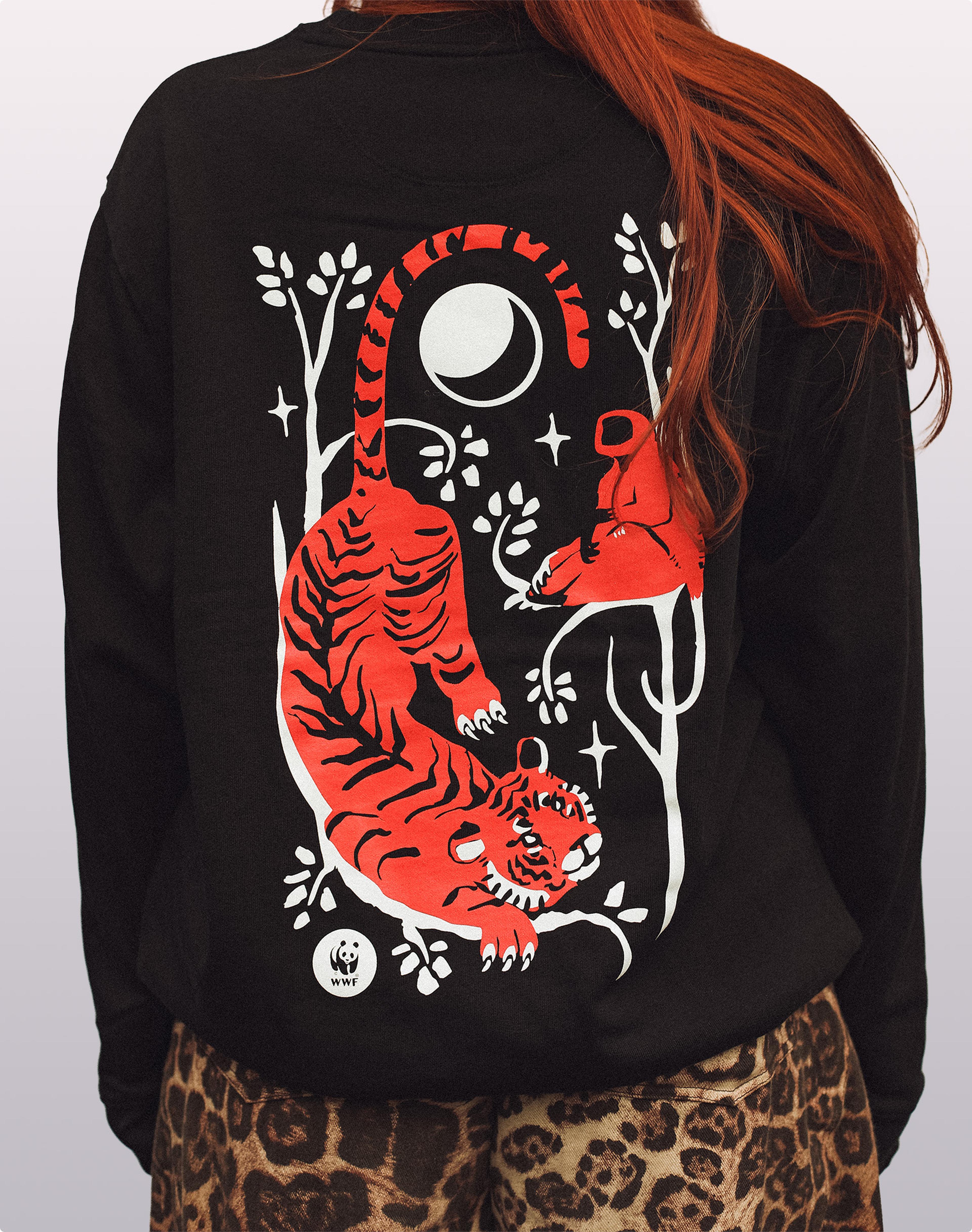 Zwarte sweater achterkant