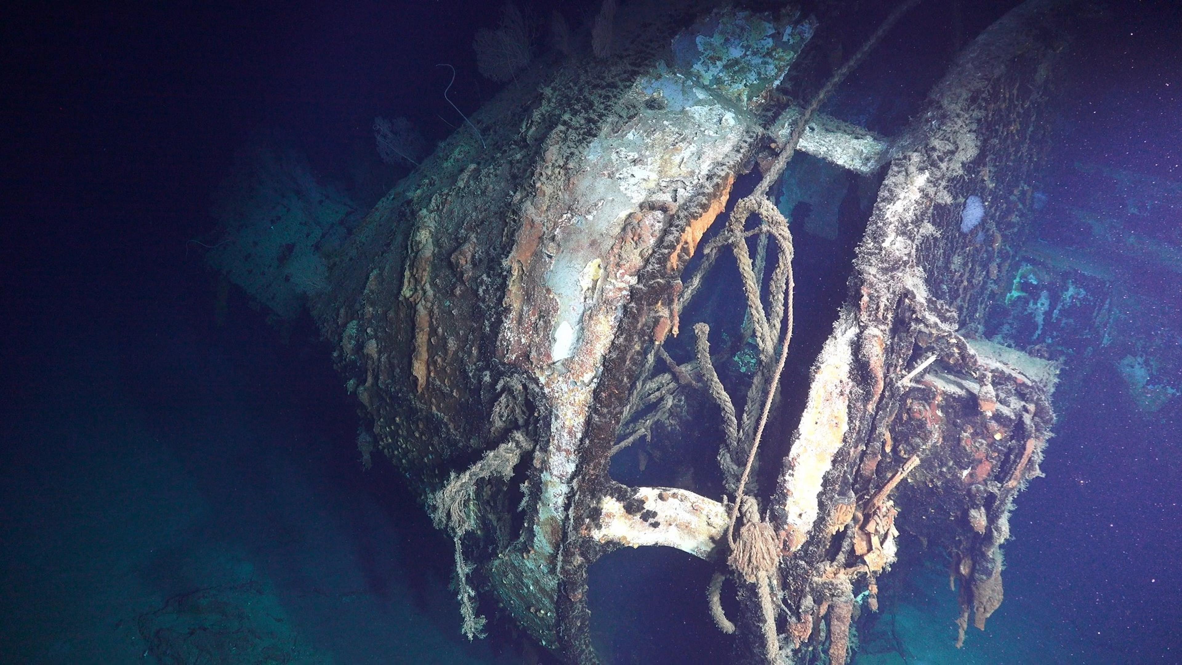 Diep in de zee, scheepswrak