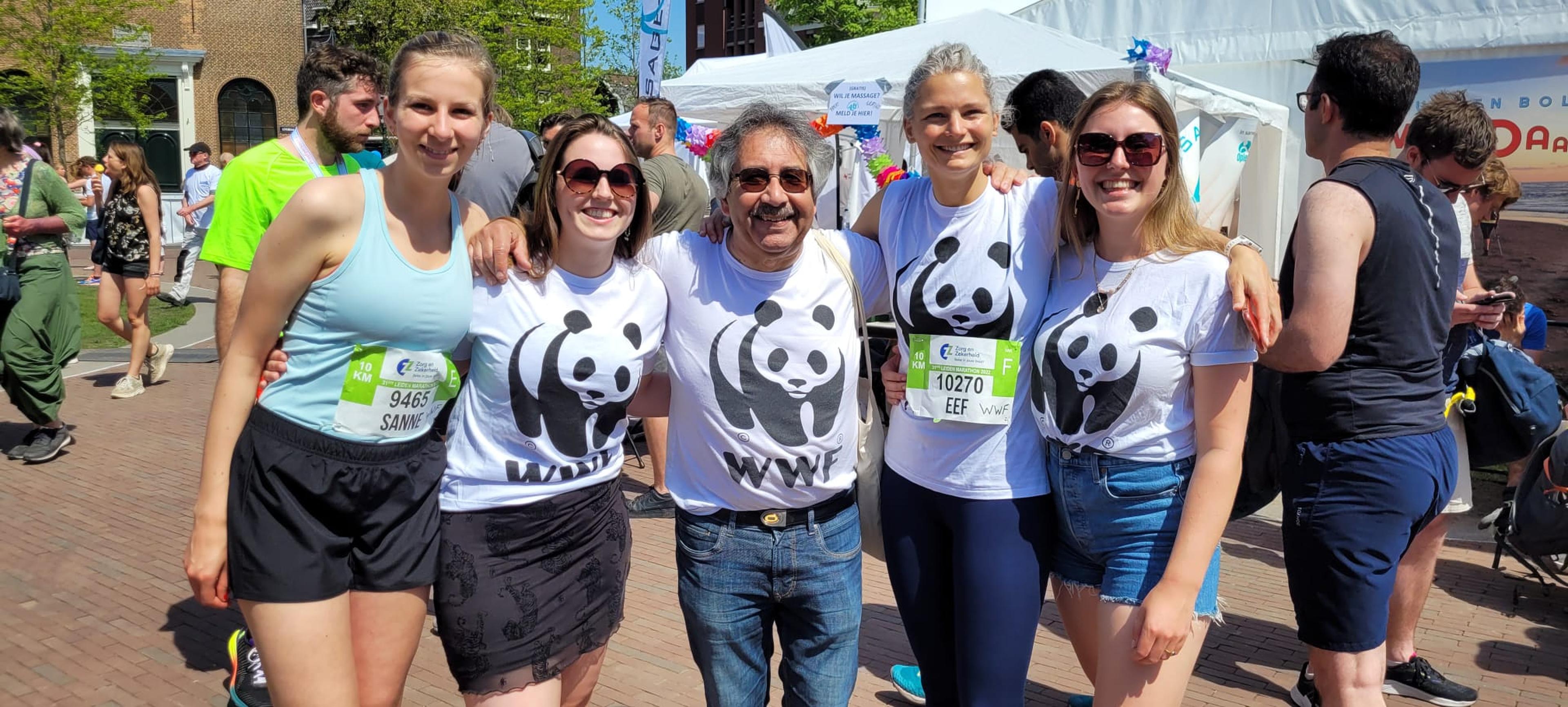 WWF-regioteam Haaglanden bij de marathon in Leiden