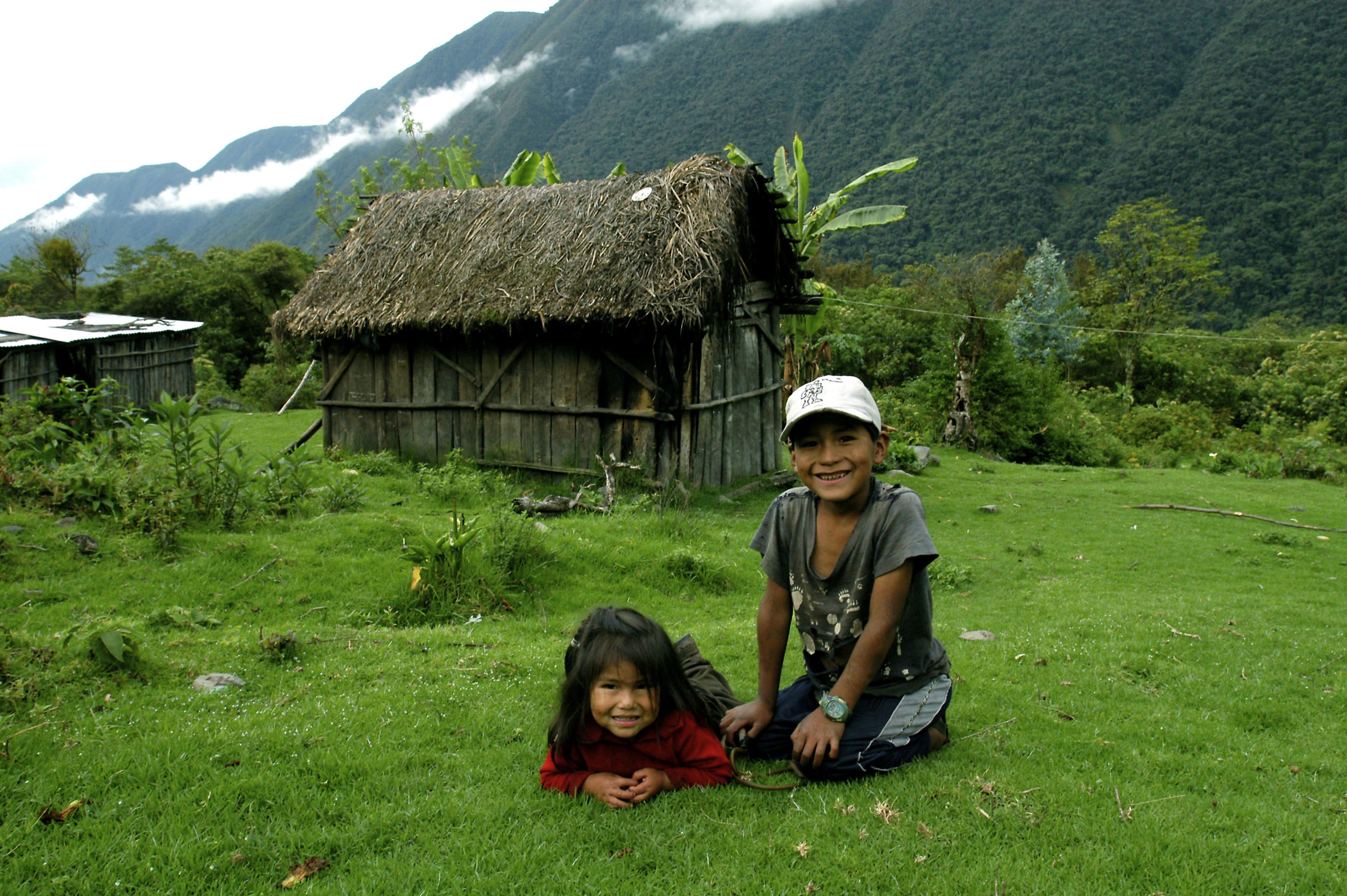 Twee kindjes in Bolivia