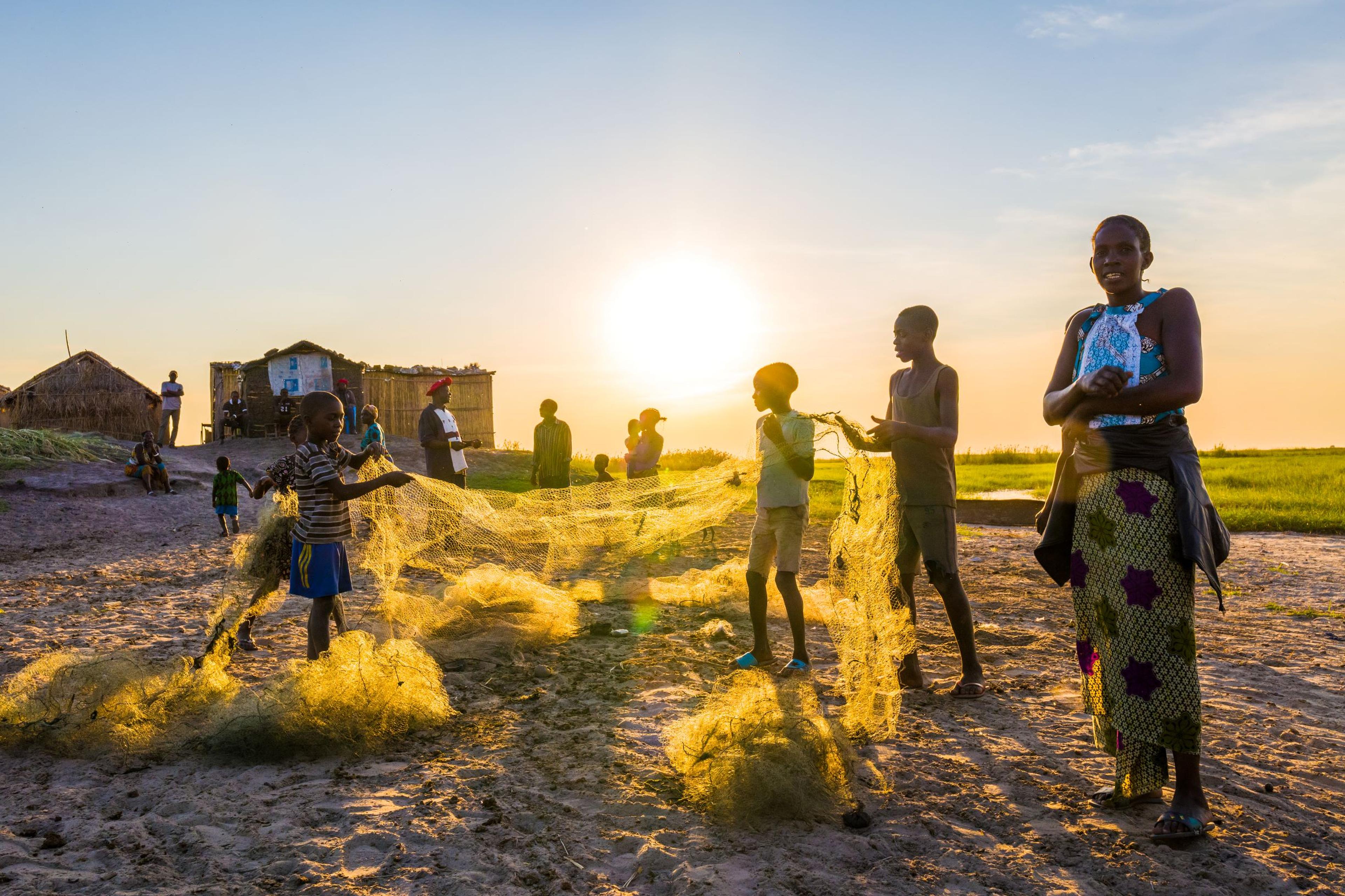 Kinderen hebben visnetten, Zambezi