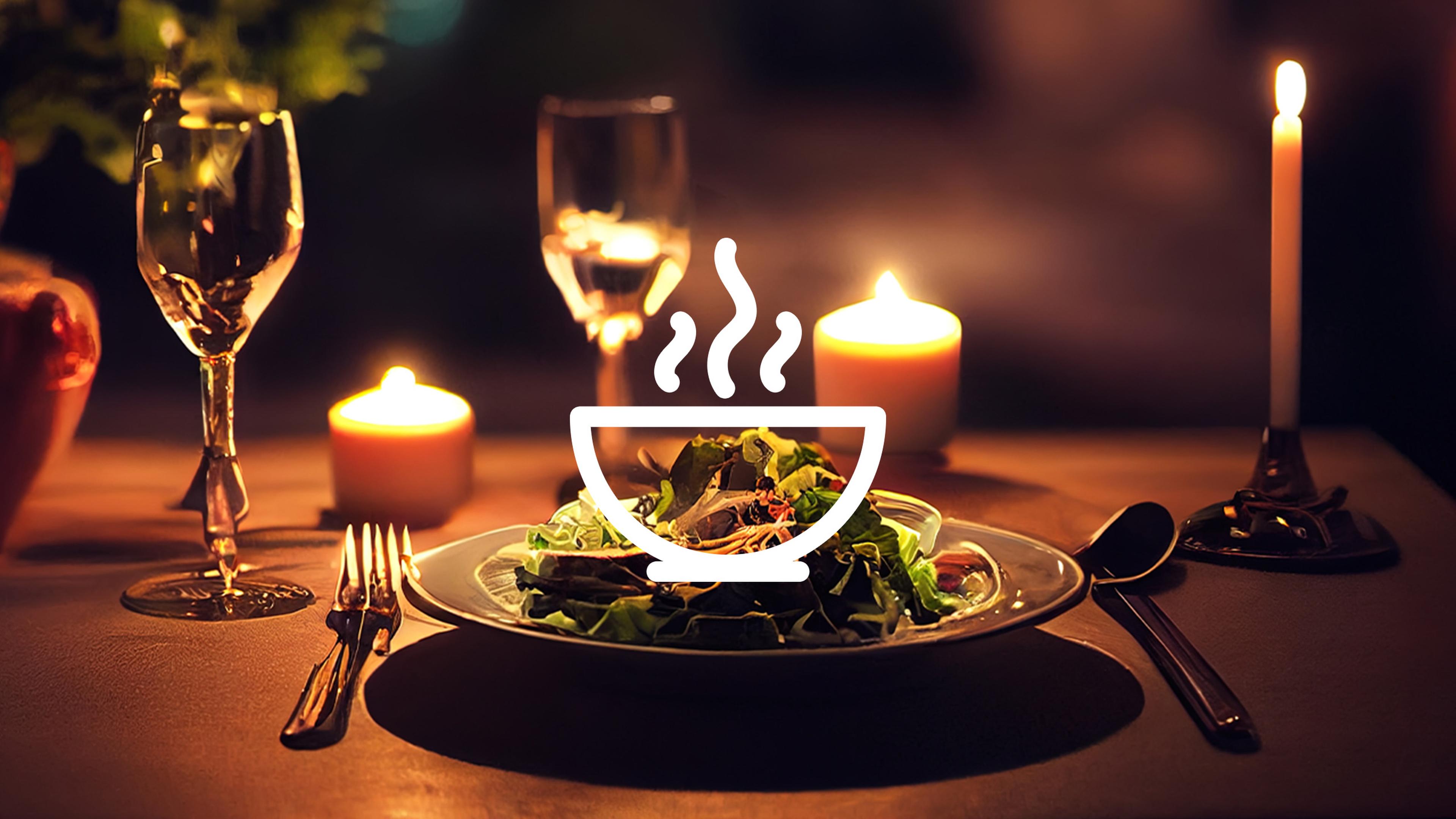 AARDIG ETEN IN HET DONKER