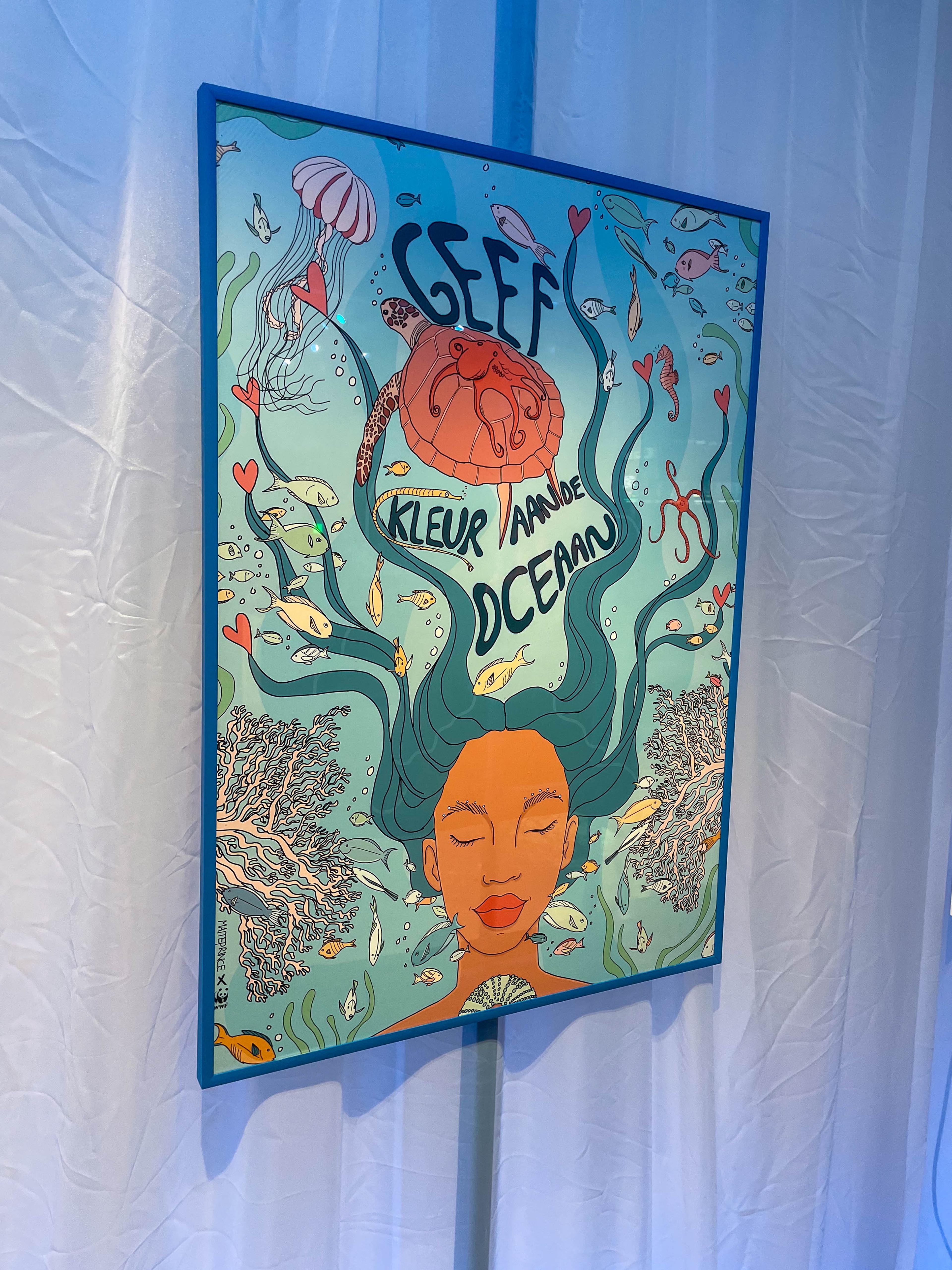 Poster in pop-up store Rotterdam Centraal