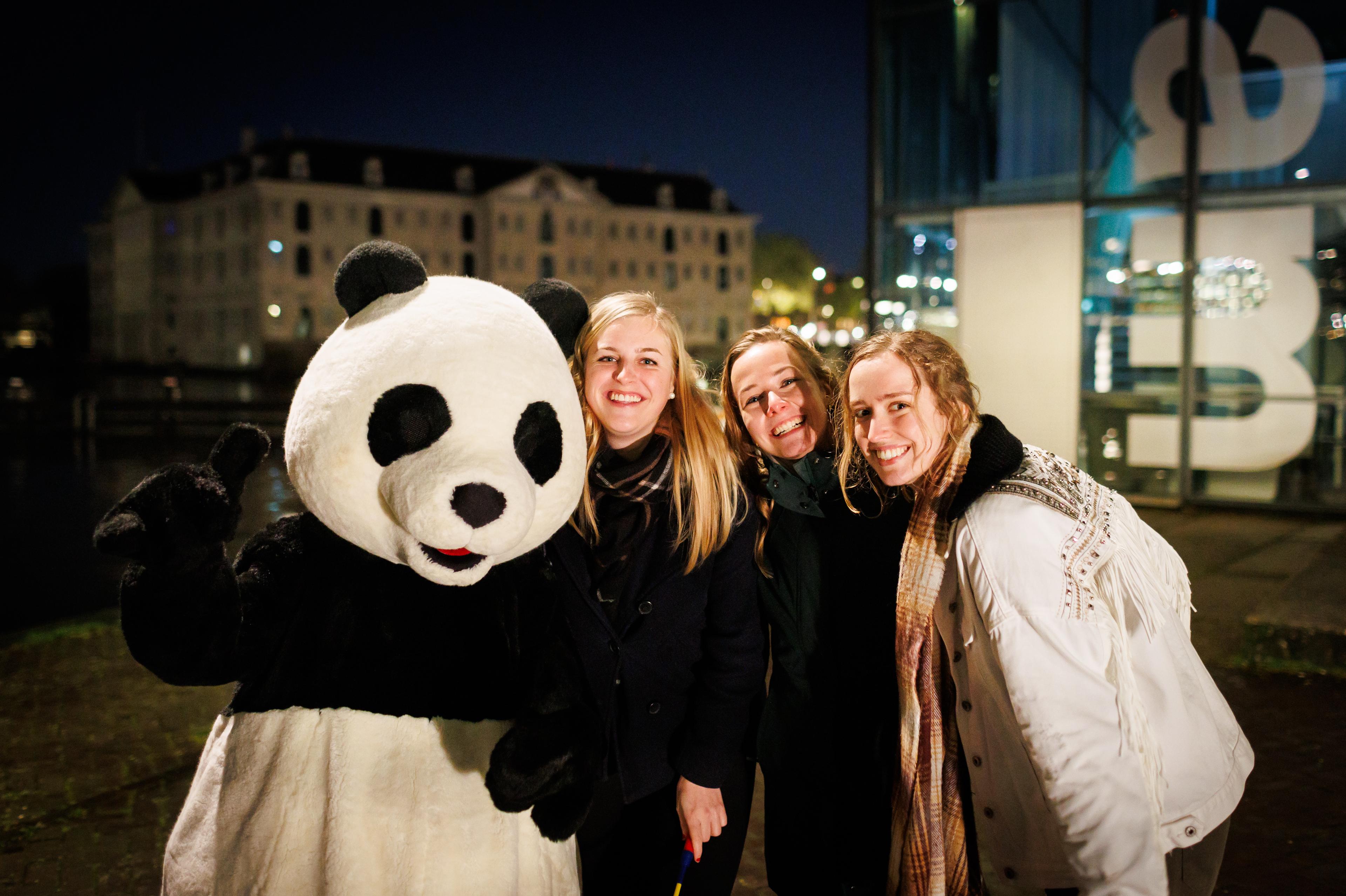 Panda tijdens Earth Hour 2024