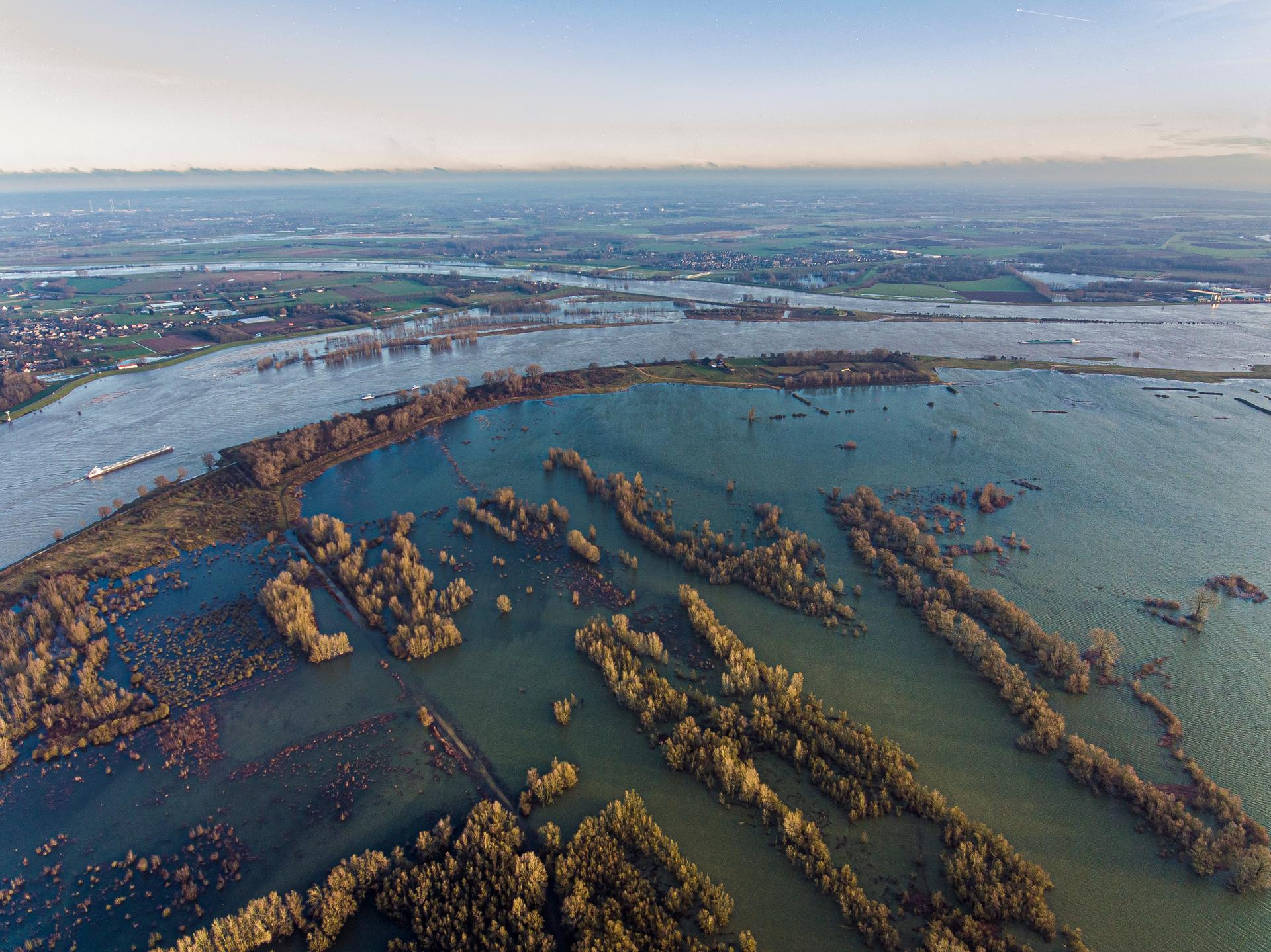 Luchtfoto van de Millingerwaard, Nederland