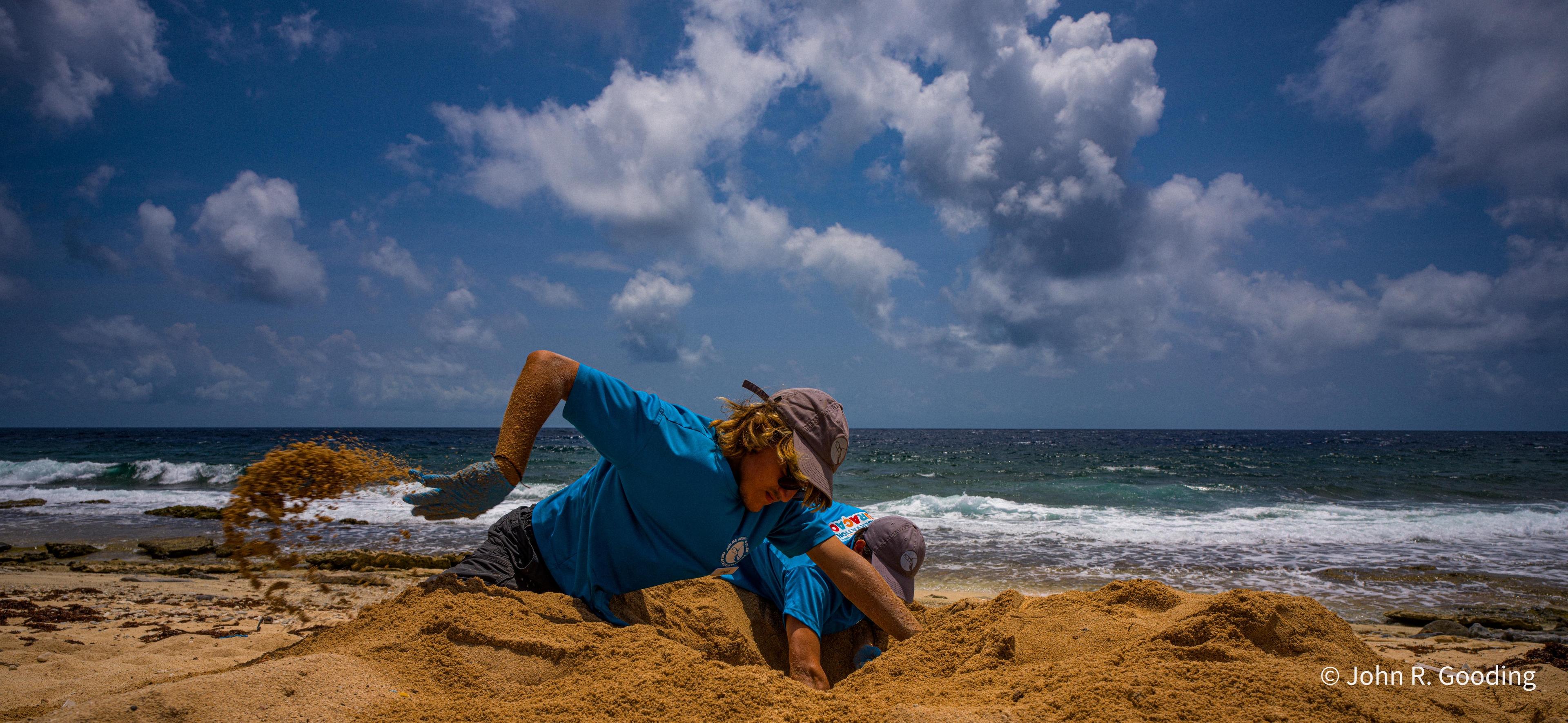 Graven op Klein Curacao