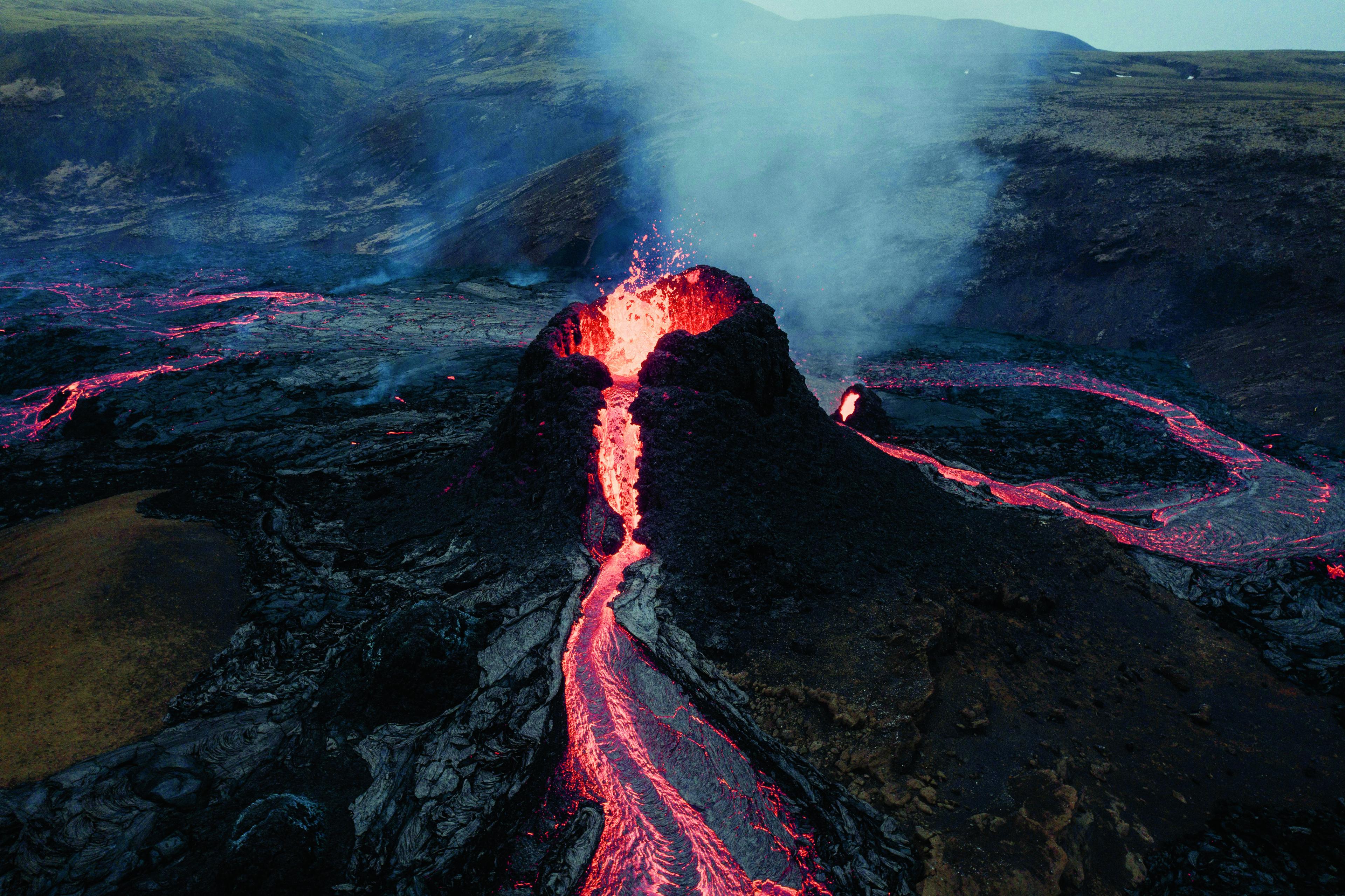 Een vulkaan in IJsland