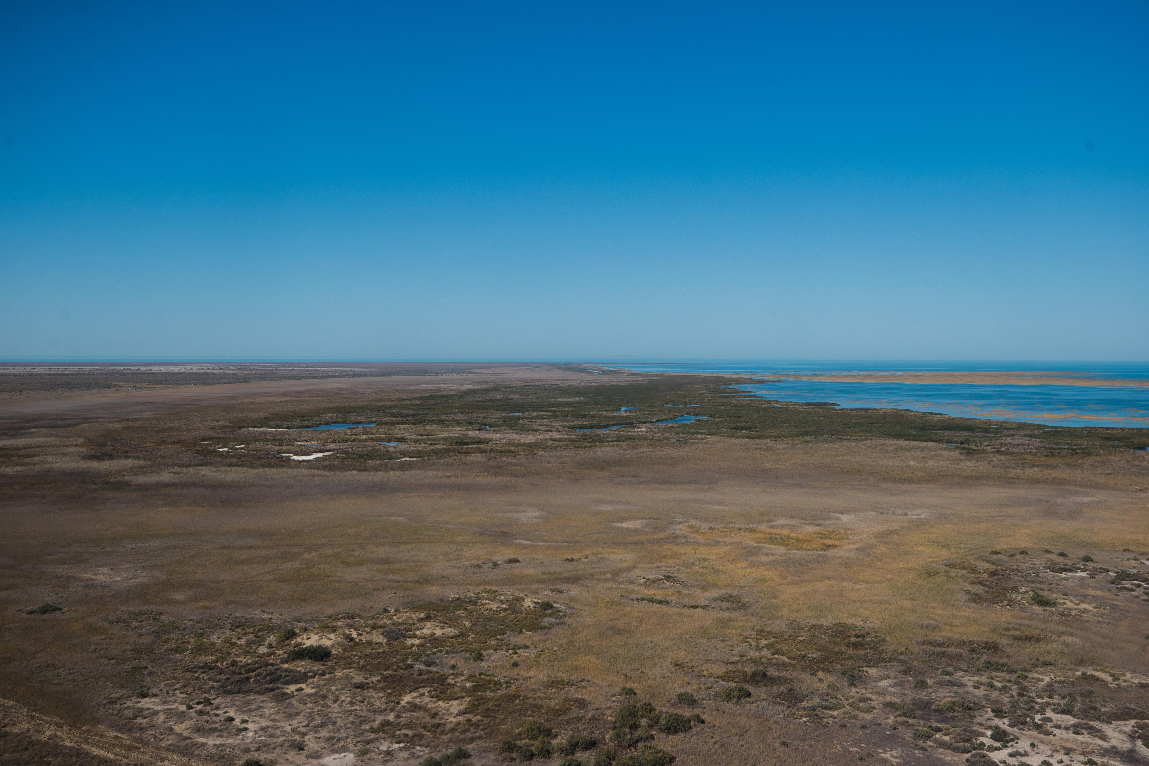 Reservaat vanuit helikopter