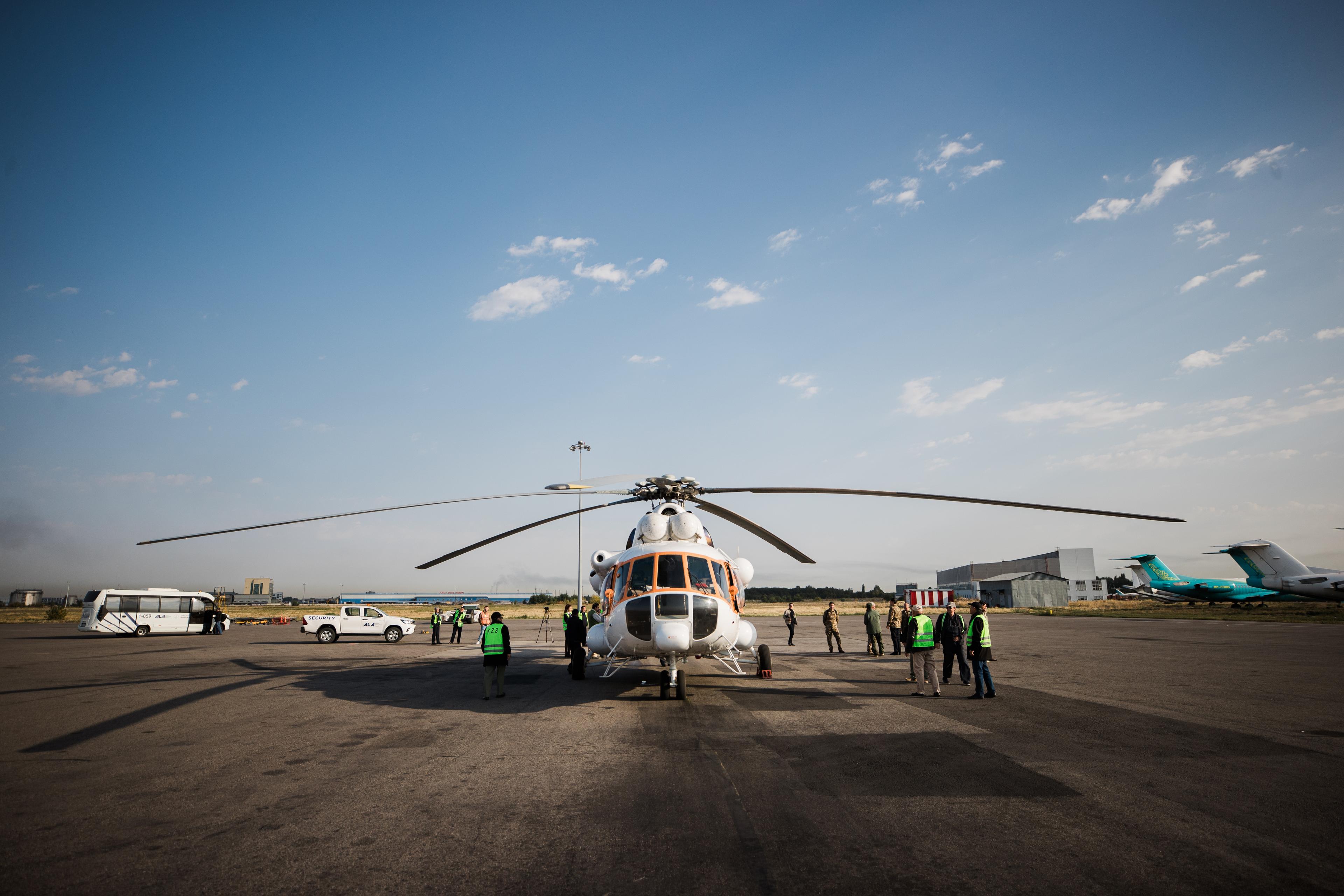 Helikopter herintroductie tijgers in Kazachstan
