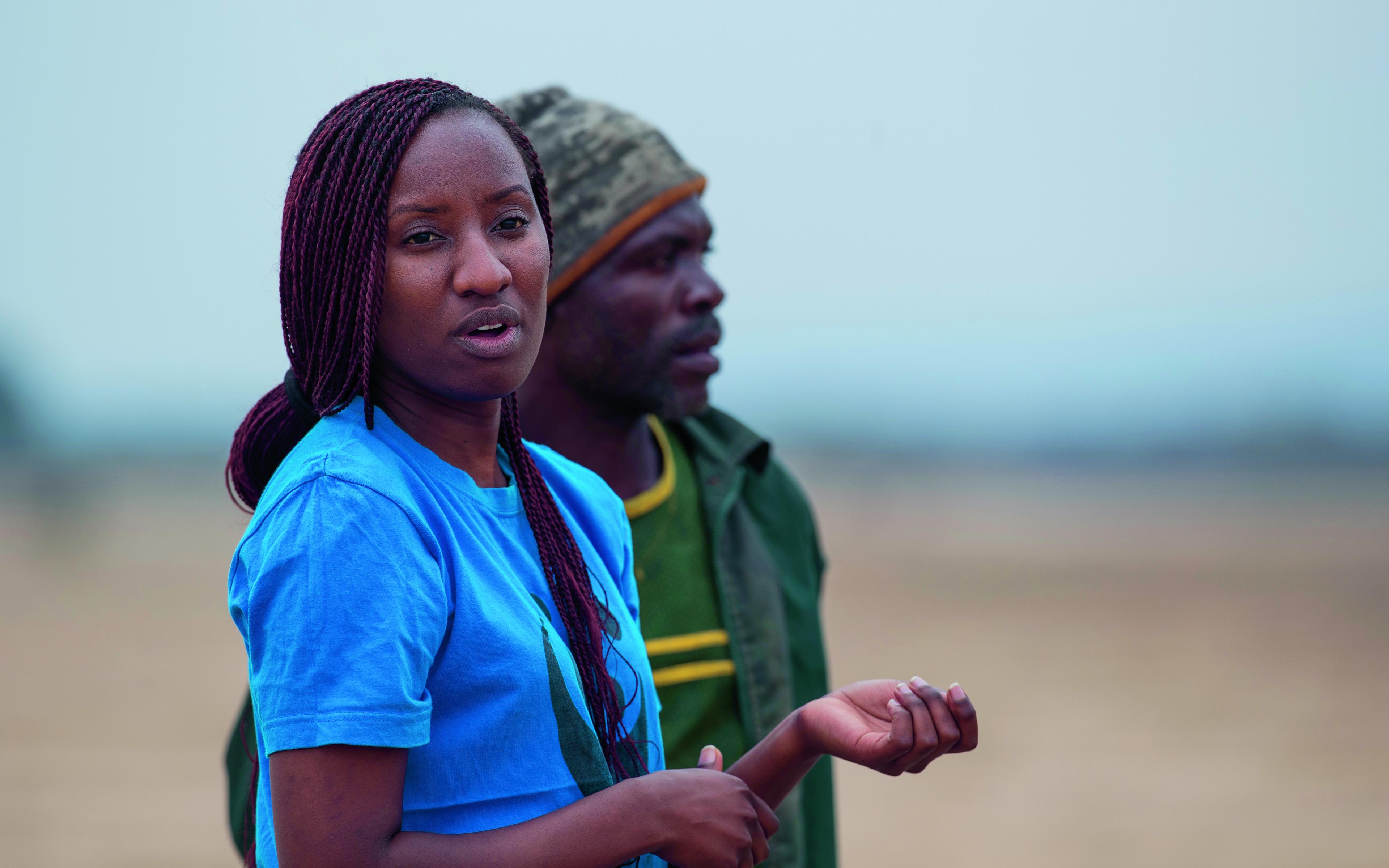 Vrouw met man achtergrond Zambia