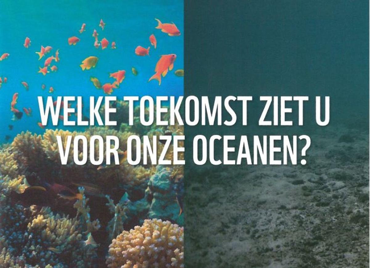 Links afbeelding mooie, rijke oceaanbodem en rechts afbeelding lege, dode oceaanbodem