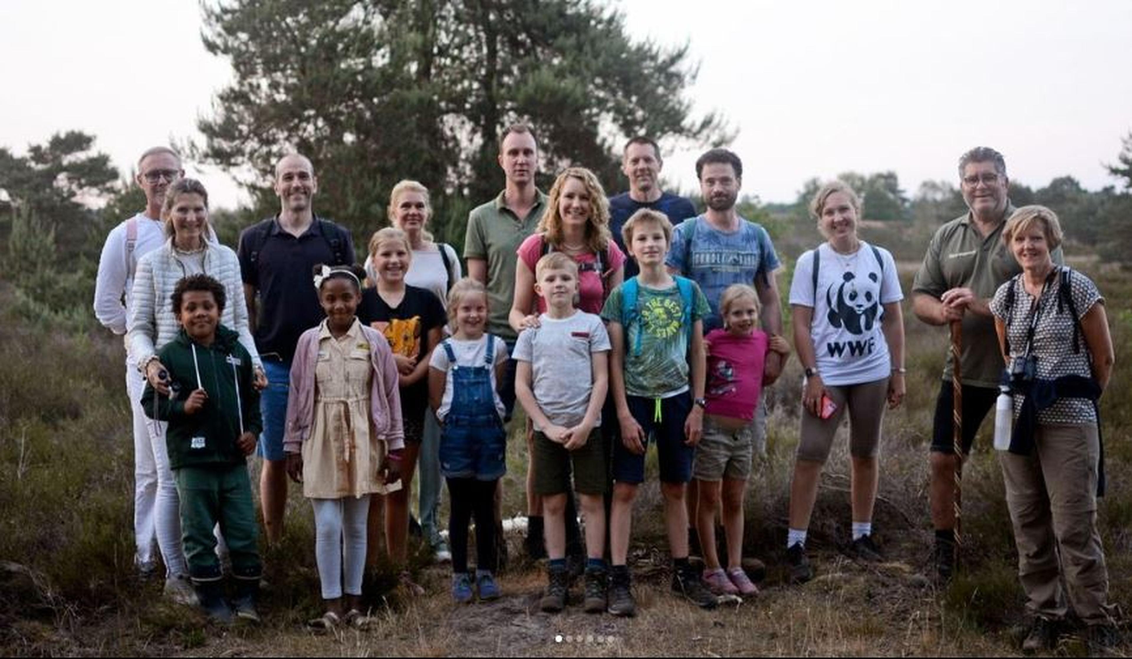Groepsfoto wildspeurtocht regioteam De Veluwe