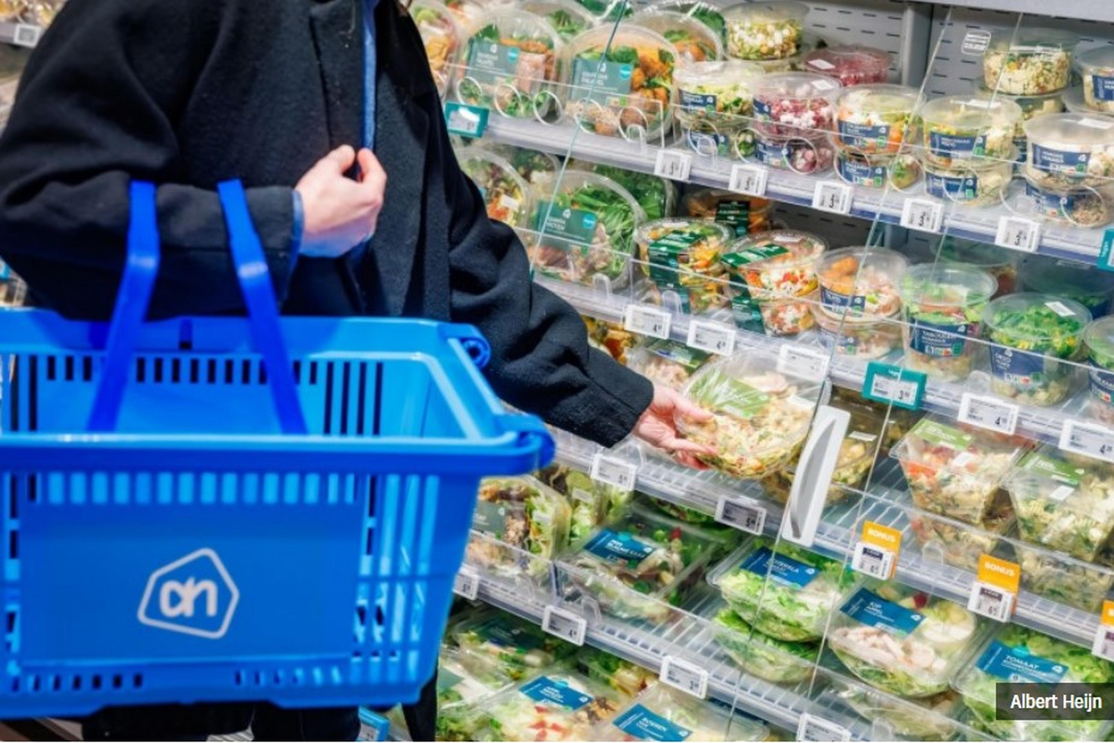 Een winkelmandje van Albert Heijn