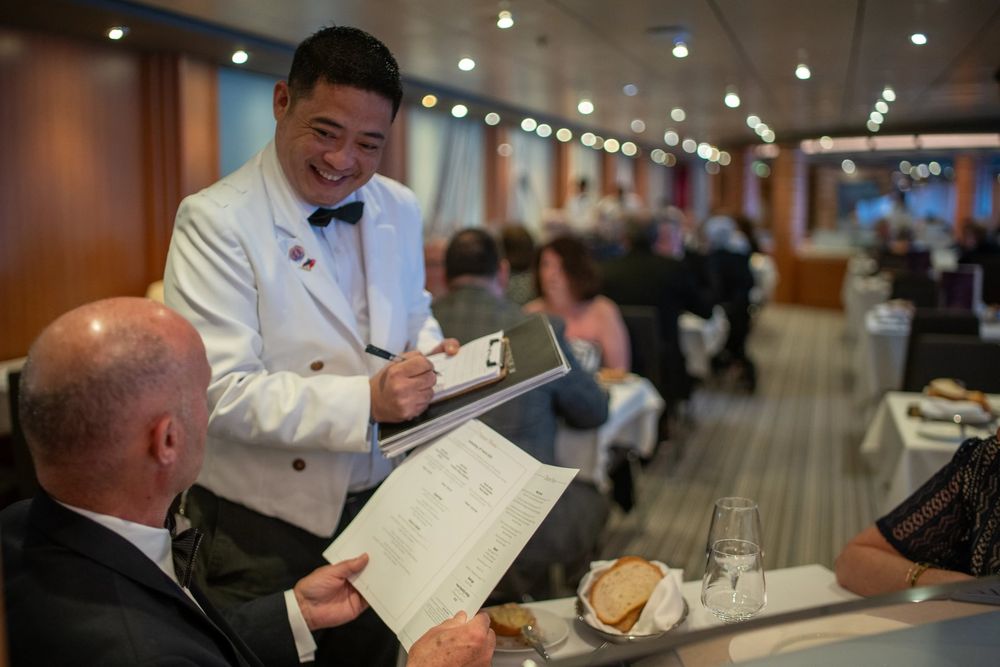 Dining service in Ambition&rsquo;s Buckingham Restaurant