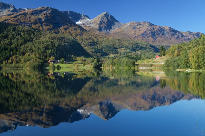 Coastal scenery around Austefjorden in Norway