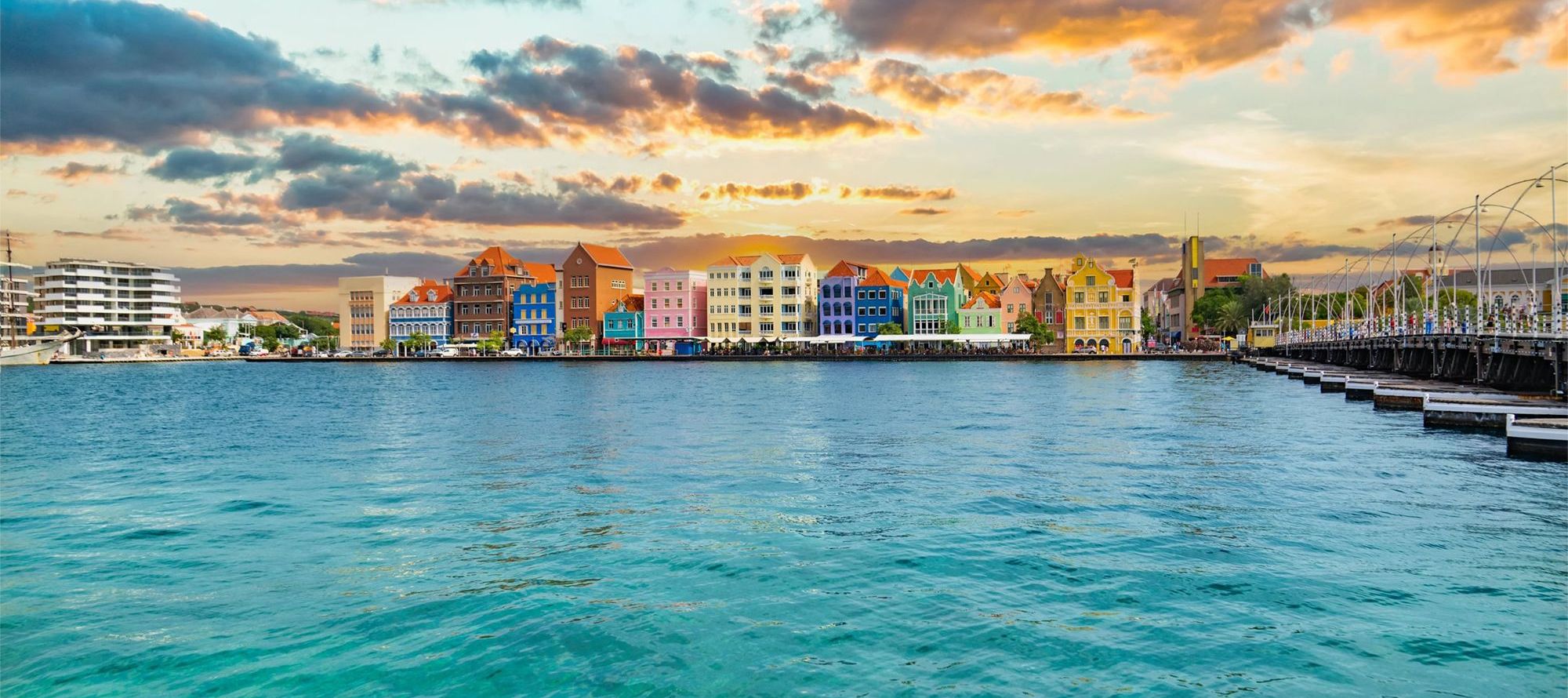 Handelskade Waterfront in Willemstad, Curacao