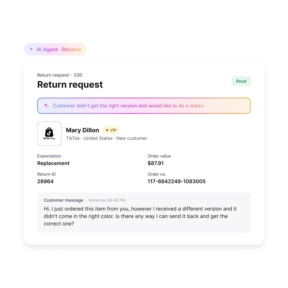 Identifiziert die Anfragetypen