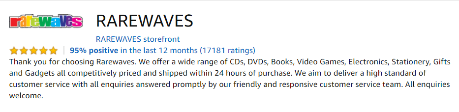 Feedback des vendeurs d'Amazon