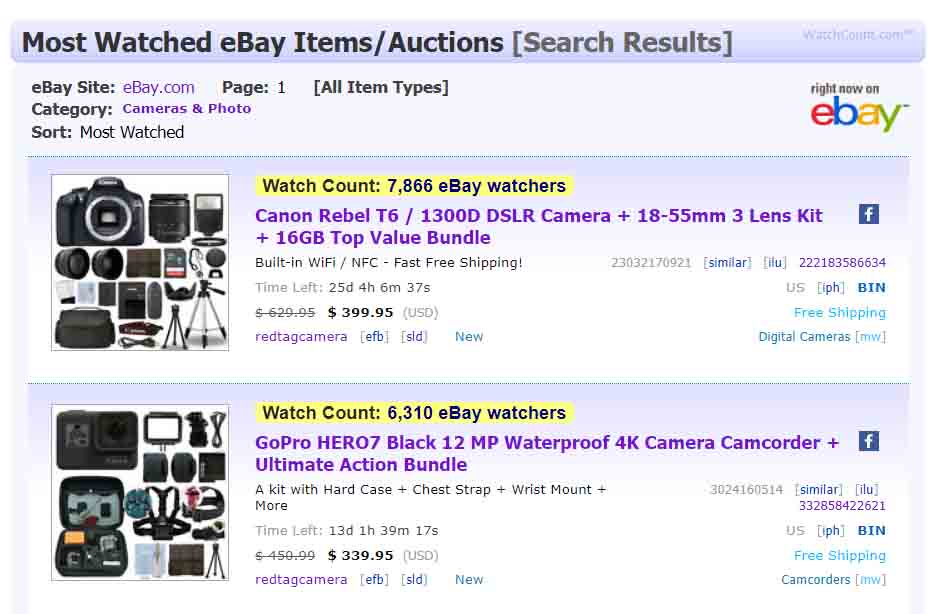 Gli oggetti più visti su eBay