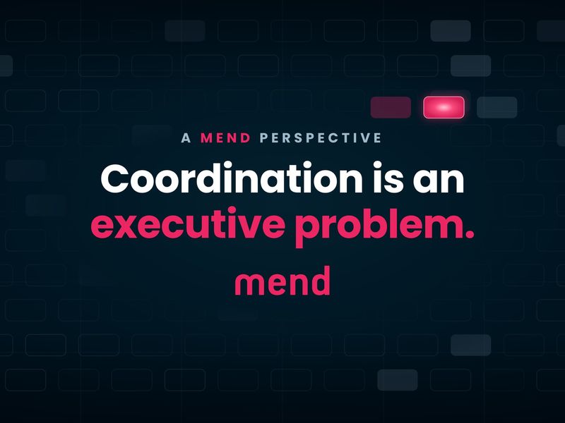 A Mend Perspective: Coordination is an executive problem
