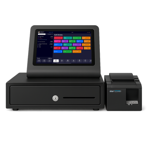 Seamless all-in-one till with receipt printer