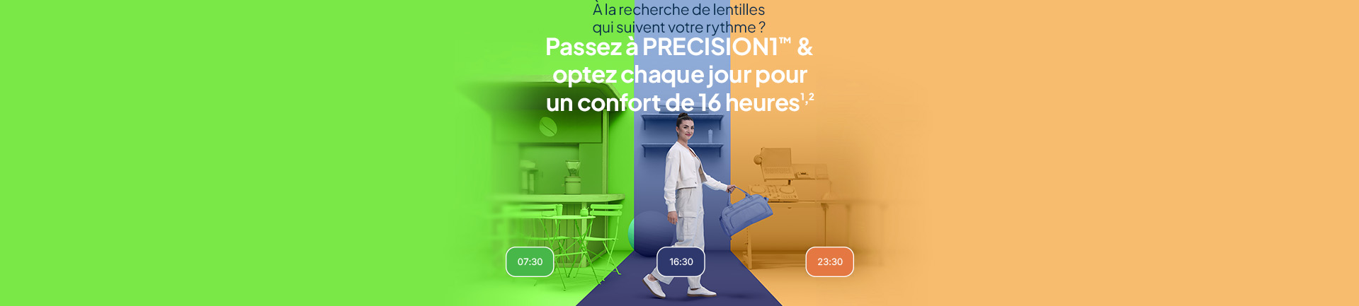 Passez à PRECISION1 et optez chaque jour pour un confort de 16 heures