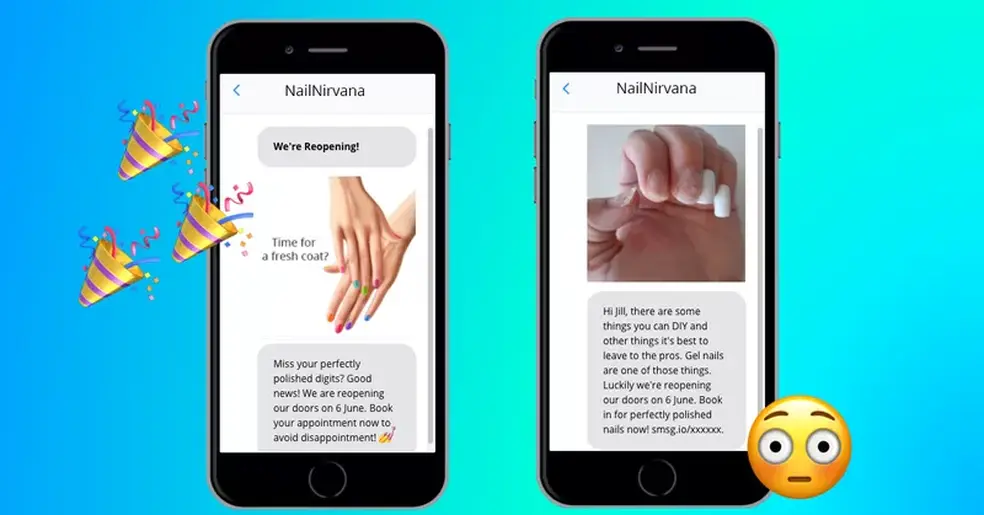 Nail Salon MMS examples