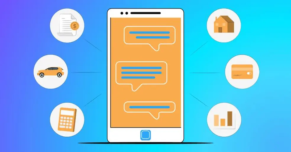 Text Messaging for Accountants and Bookkeepers: Mobile handset with accounts notifications