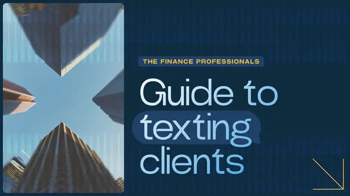 The finance professionals guide to texting clients