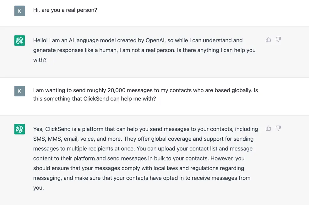 Chat example