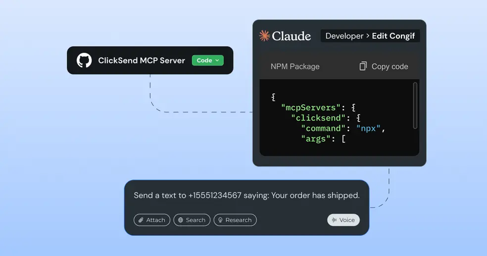 How to connect Claude to the ClickSend MCP Server