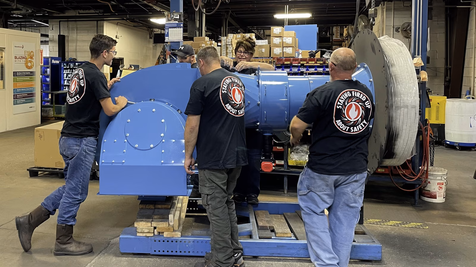 Industrial Combustion Burner Being Prepared