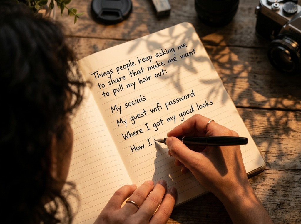 A notebook list of things people keep asking for