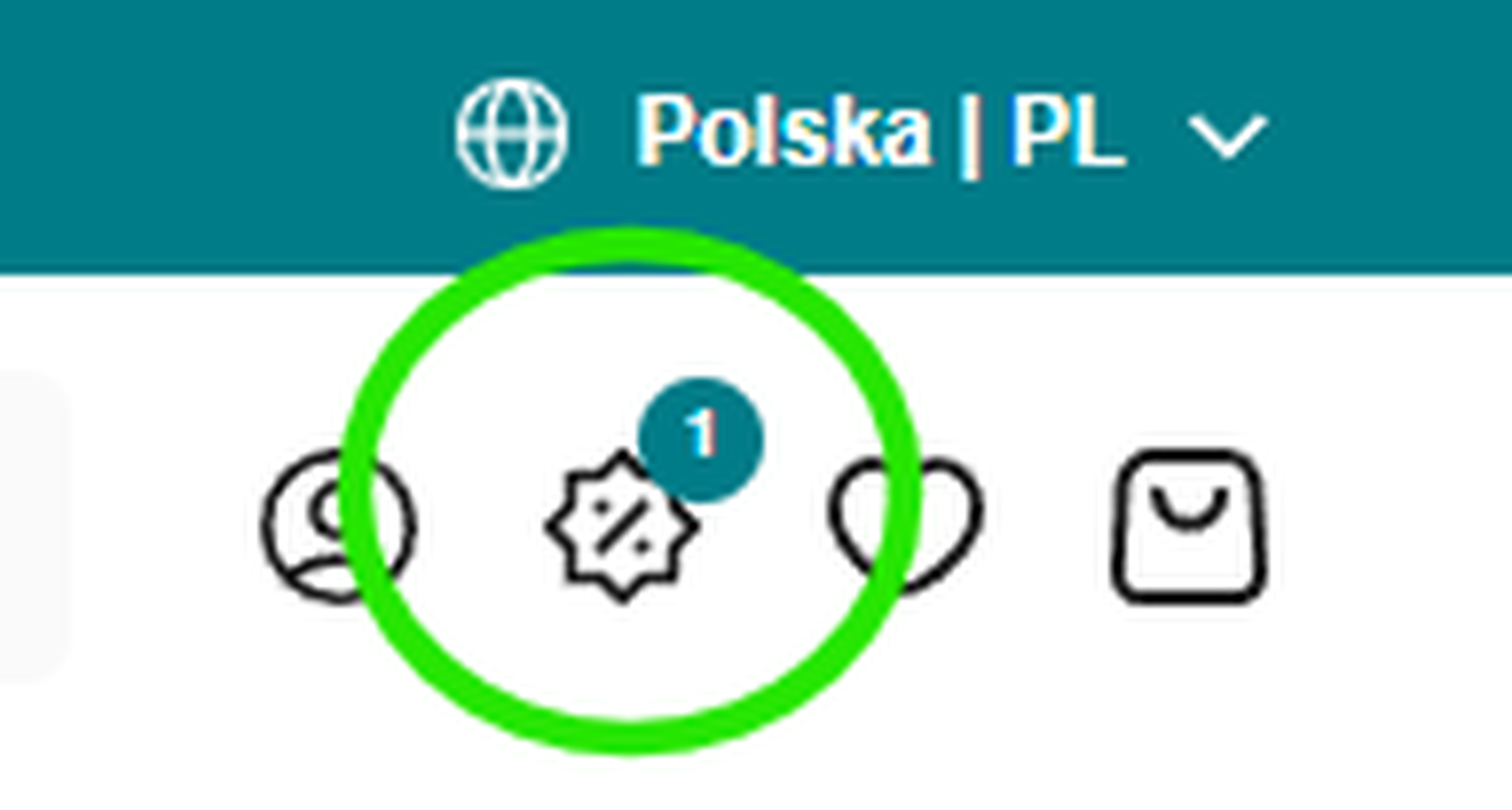 Zrzut ekranu nawigacji sklepu
