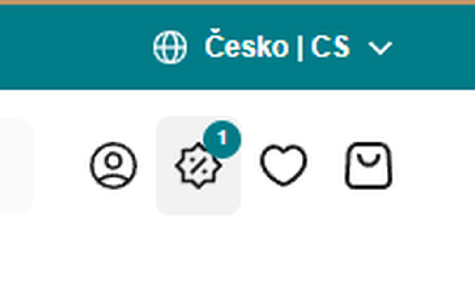 Snímek obrazovky navigace obchodu